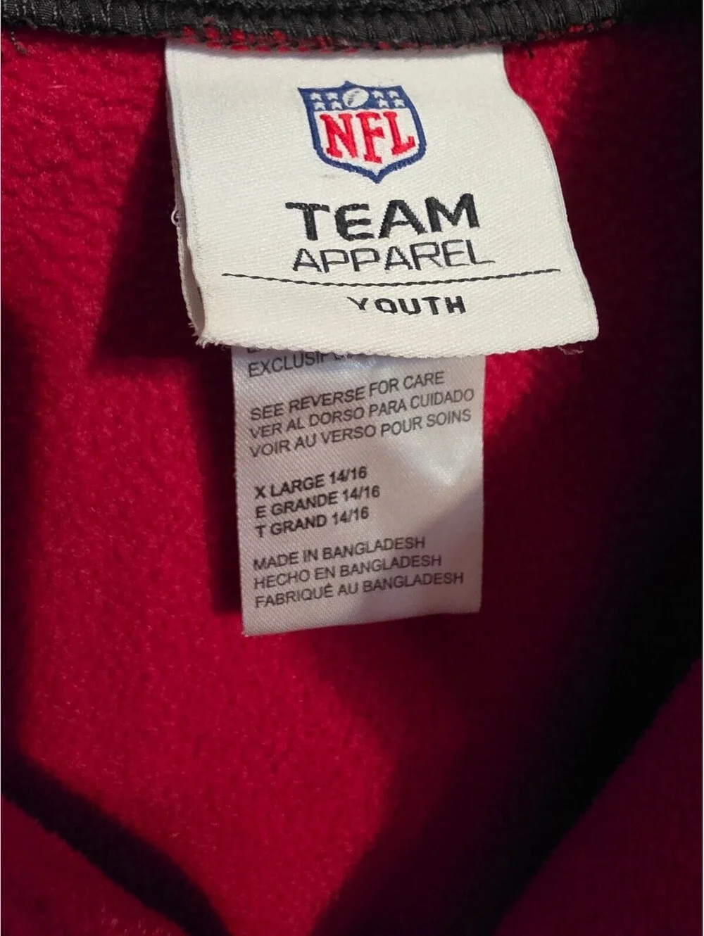 San Francisco 49ers NFL Team Apparel Fleece Jacket – Youth XL (14/16)